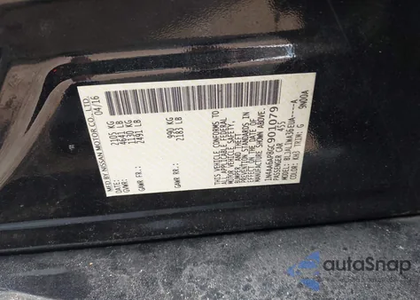 2016 Nissan Maxima 3.5 Sr z USA, uszkodzony, nr VIN 1N4AA6AP8GC901079